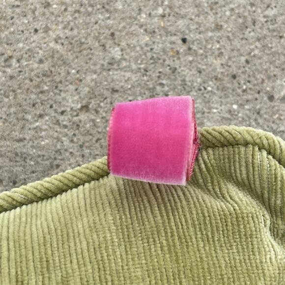 Vintage Strawberry Floral Needlepoint Pillow Velvet Back 13”x13” Cottage Grandma - Picture 9 of 10